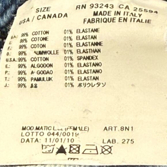 Diesel Matic Men’s Factory Distressed Stretch Jeans Made in Italy Size 31 x 32 - Picture 13 of 14